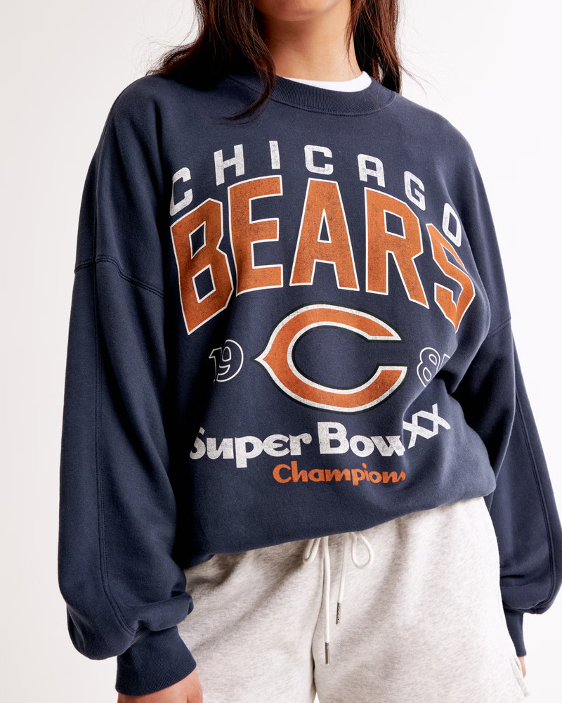 Chicago Bears Graphic Oversized Sunday Crew | Abercrombie & Fitch (US)