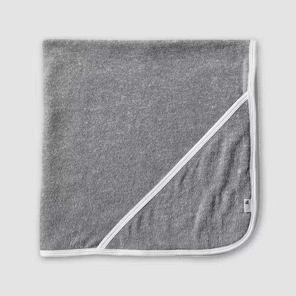 Burt's Bees Baby® Organic Cotton Hooded Towel - Heather Gray | Target