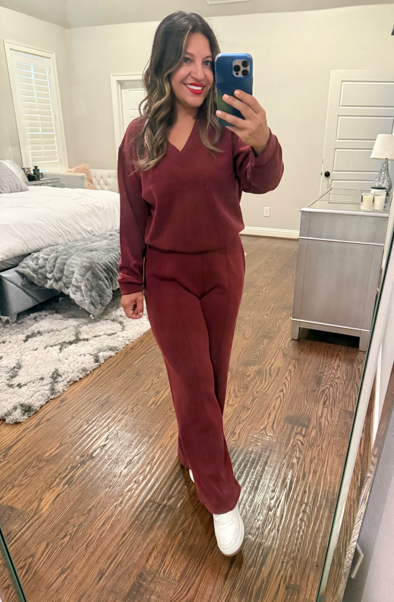 These super soft pants and sweatshirt will be perfect for travel and relaxation! I am wearing an XS in the top and medium in the pants. 

They also come in a pretty soft green color. 

#LTKStyleTip #LTKTravel #LTKFindsUnder50