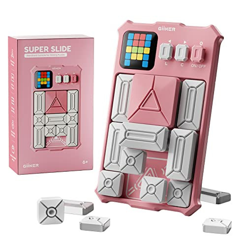 GiiKER Super Slide Puzzle Games, Original 500+ Challenges Brain Teaser Puzzle, Toys for Kids, Travel Games Birthday Gifts Easter Basket Stuffers for Boys Girls, Activities for Road Trips-Baby Pink | Amazon (US)