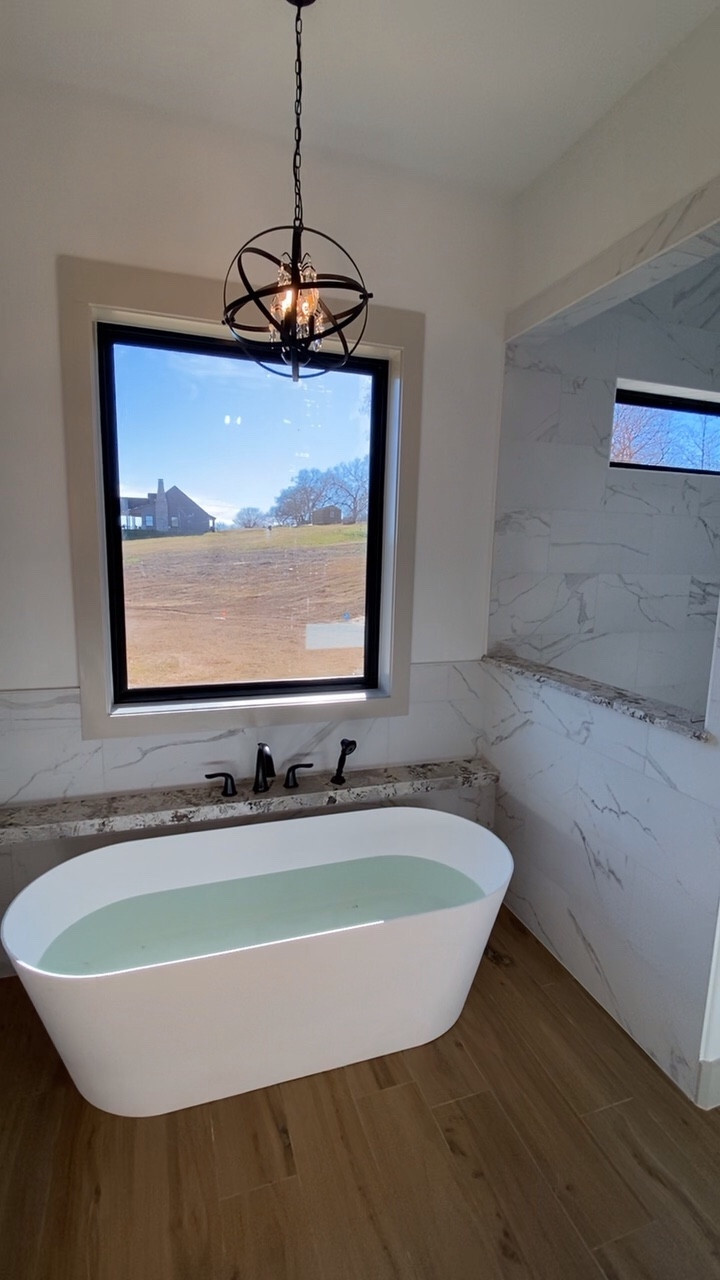 We’ve got some beautiful features in our owner’s retreat bathroom. Check out the gorgeous lighting and mirrors  

#LTKhome #LTKVideo