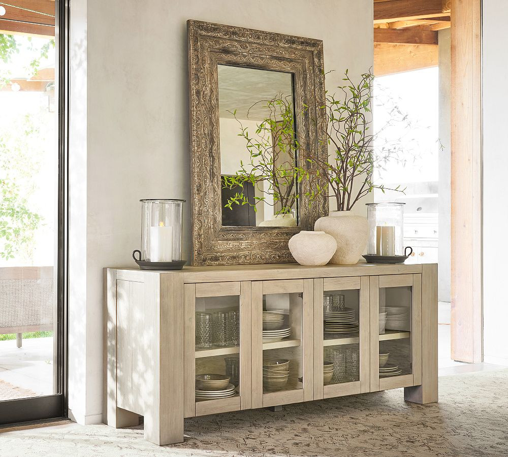 Aarya Carved Rectangular Mirror | Pottery Barn (US)