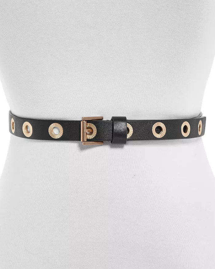 Women's Eyelet Slim Leather Belt | Bloomingdale's (US)