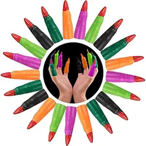 Finger Pointers for Kids Reading, 5 Colors Martian Witch Fingers, Fake Finger Nail Covers for Kin... | Amazon (US)