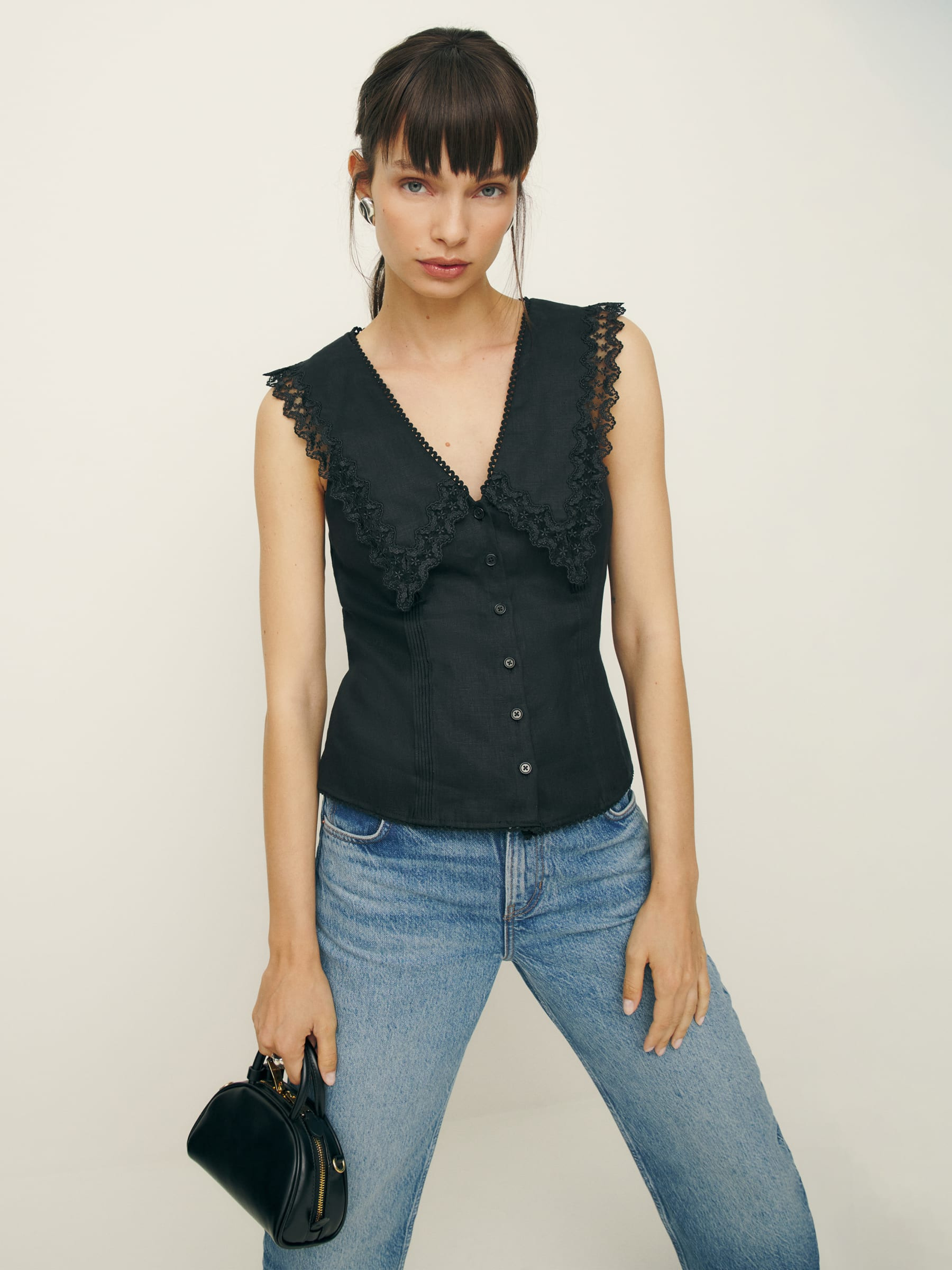 Melodie Linen Top | Reformation (Global)