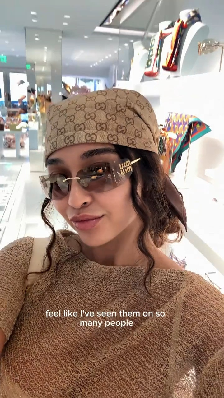 trying on miu miu sunglasses! 🫶