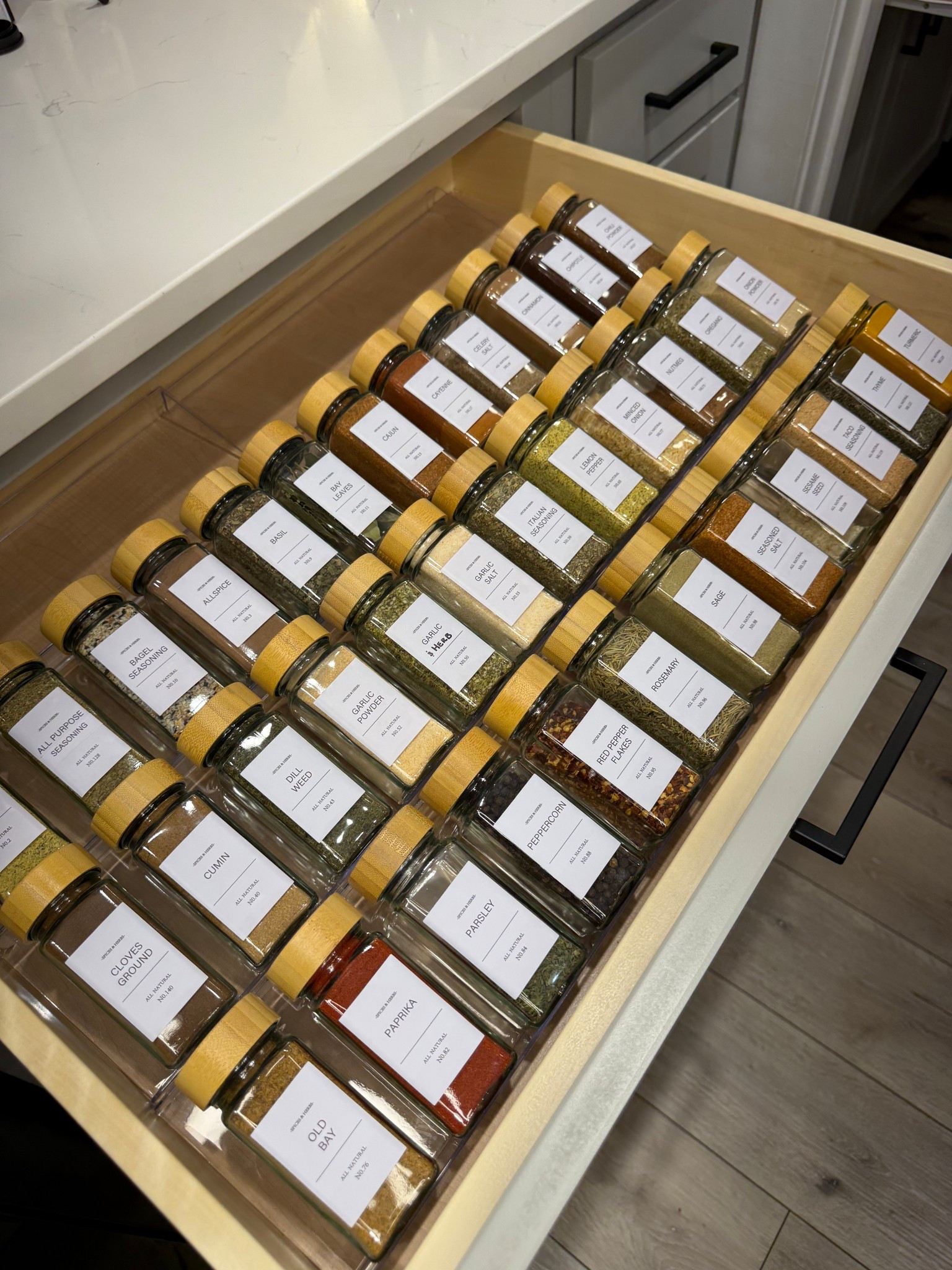 Nothing is more satisfying than an organized drawer. Cohesive, labeled, and alphabetical spices all in one place. 

#LTKFindsUnder50 #LTKmomlife #LTKHome