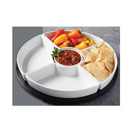 Gibson Elite Gracious Dinning 6-pc. Stoneware Sectional Serving Set, One Size, White | JCPenney