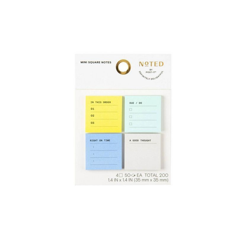 Post-it 4pk Mini Square To-Do Notes 1.4"x1.4" Cool | Target