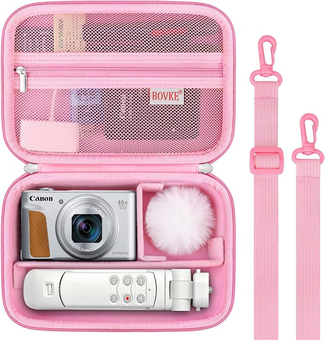 BOVKE Case for Canon G7X Mark III II/PowerShot SX740 SX730 Camera, Pink | Amazon (US)