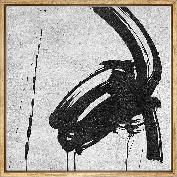 SIGNWIN Framed Canvas Wall Art Abstract Ink Painting Canvas Prints Home Artwork Decoration for Li... | Amazon (US)