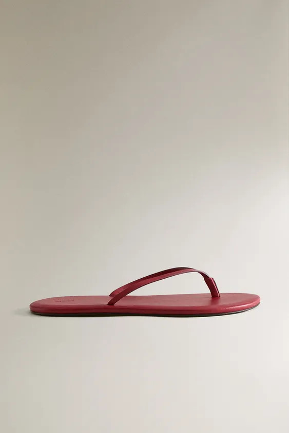MINIMALIST LEATHER SANDALS | Zara UK