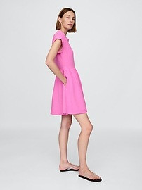 Crinkle Gauze Mini Shirtdress | Gap (US)
