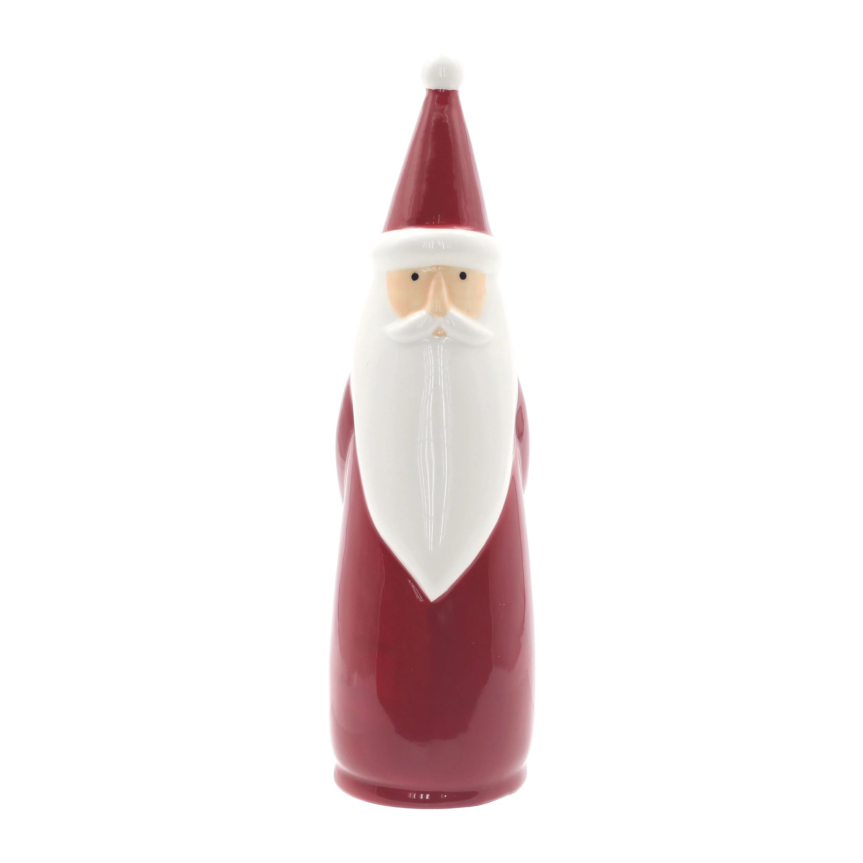 Holiday Time 8.75in Red Ceramic Santa Tabletop Décor | Walmart (US)