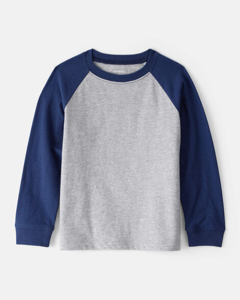 Toddler Boy Long-Sleeve Raglan Tee - Grey | Carter's Inc