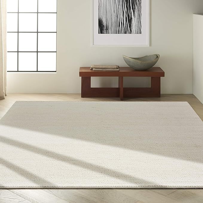 Calvin Klein Textured Dots Cream 7'9" x 9'9" Area Rug, Modern, Solid, Easy Cleaning, Non Shedding... | Amazon (US)