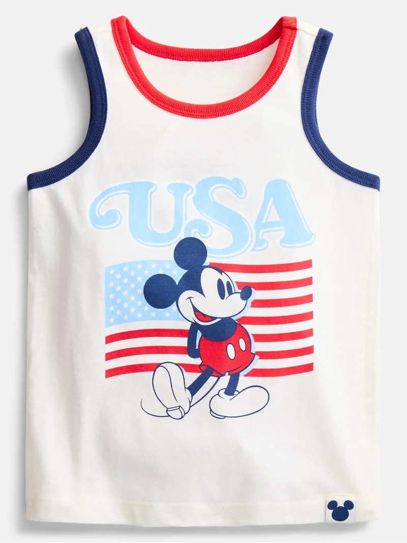 Disney Toddler Boys Mickey USA Graphic Tank Top, Sizes 12M-5T | Walmart (US)