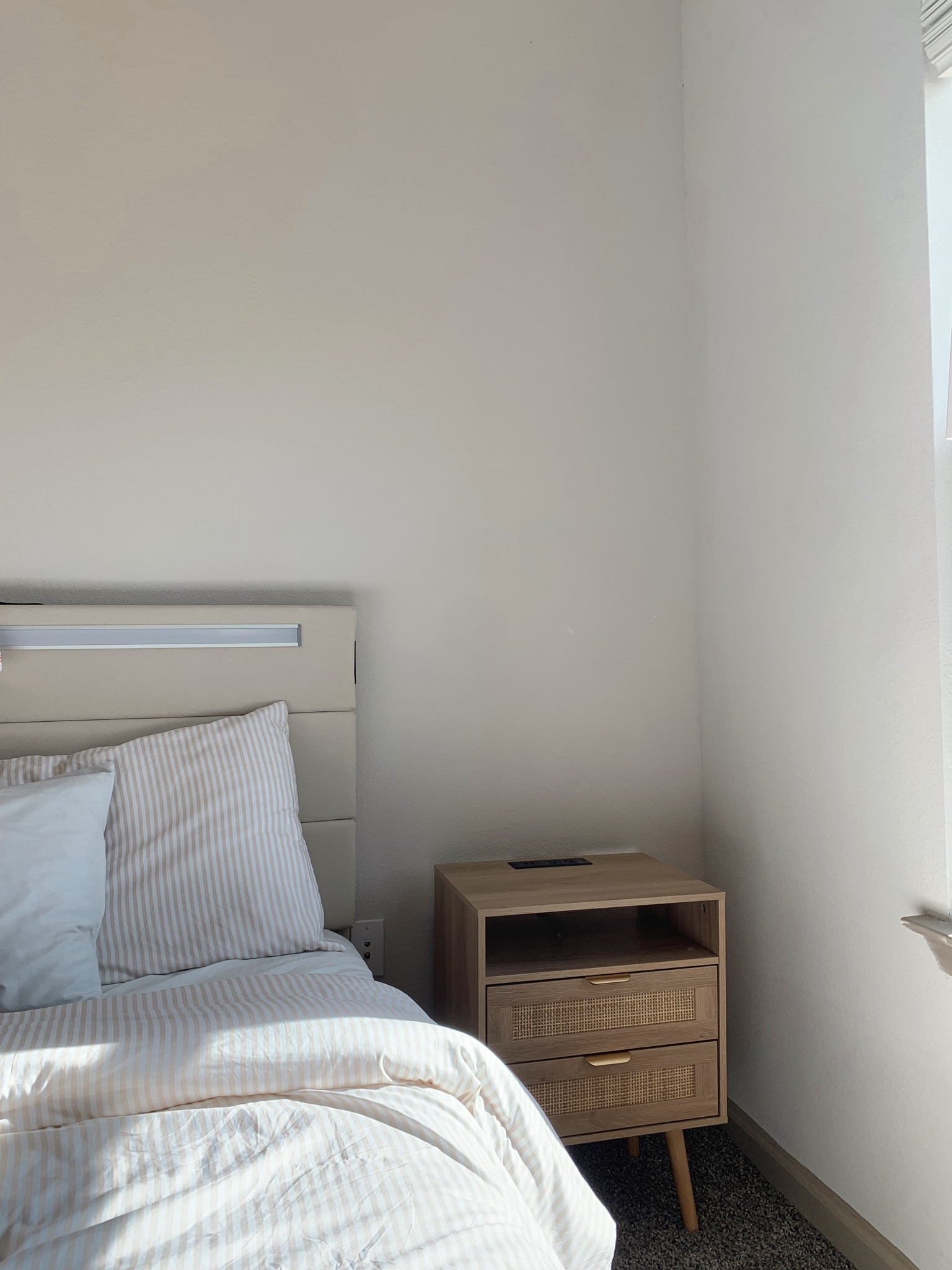 in love with these nightstands!! has tons of storage with the drawers 
& USB/plug in station on top 

#LTKHome #LTKFindsUnder100