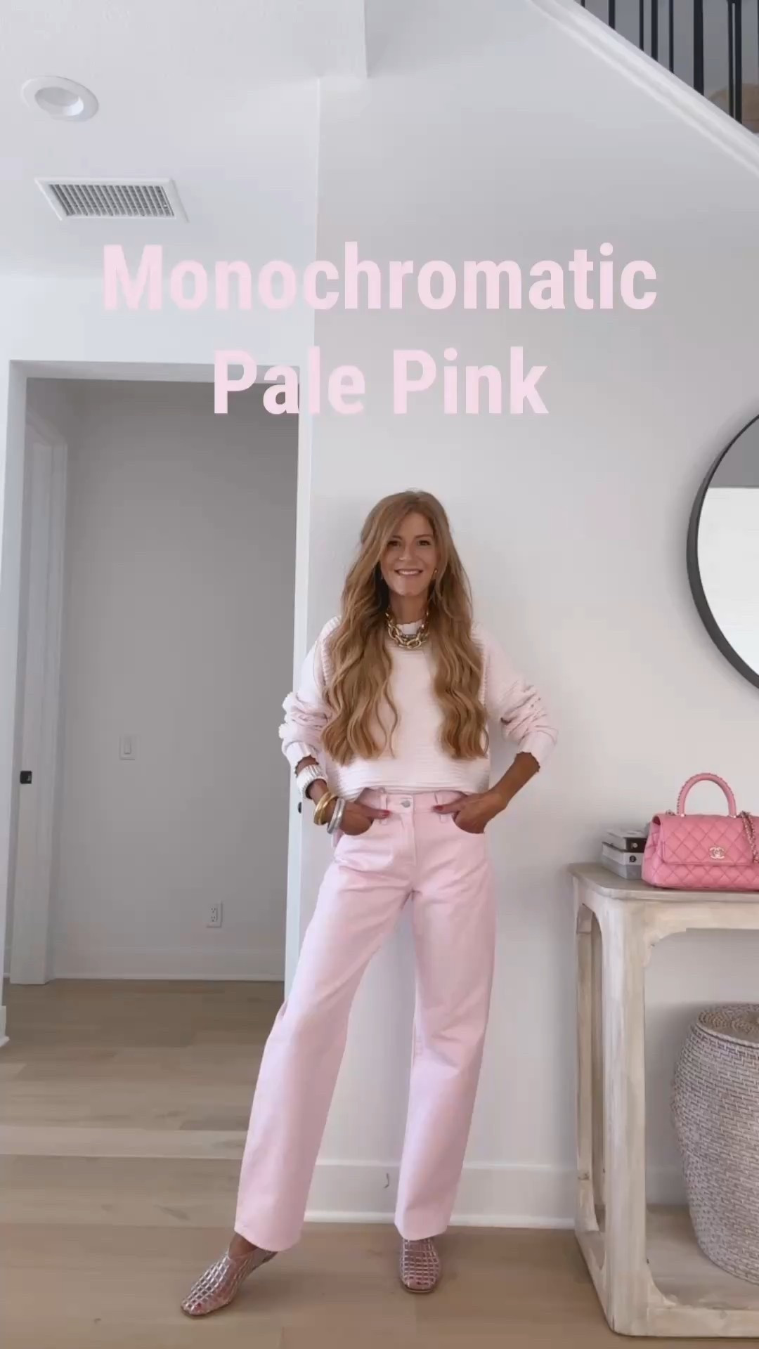 Love this pink cozy knit, these pink jeans & comfy clear jelly flats! Easy Spring ready look 

#LTKSeasonal #LTKShoeCrush #LTKFindsUnder100