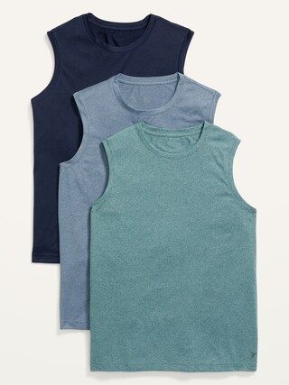 Sleeveless Go-Dry Cool Odor-Control Performance Core Tee 3-Pack for Men | Old Navy (US)