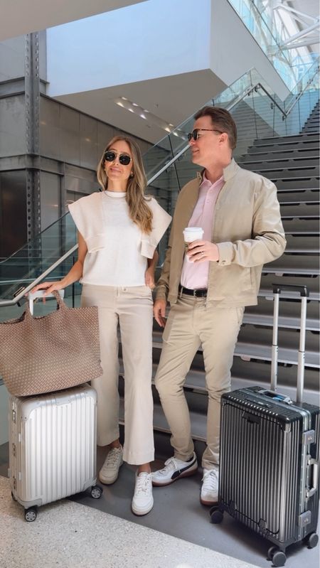 Very elegant and comfortable couples airport outfit idea, love the subtle matching details. Runs true to size 

#LTKstyletip #LTKSeasonal #LTKtravel