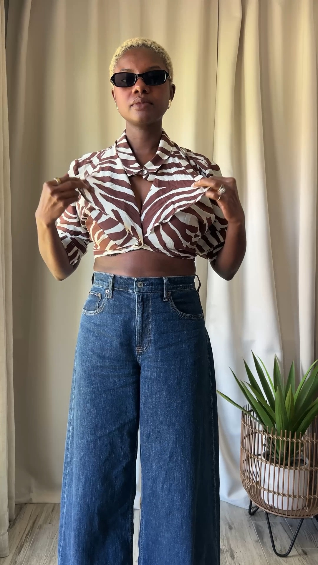 Shirt styling with this oversized brown zebra print button up shirt. Such an easy way to update your wardrobe without spending more.

#LTKgrwm #LTKootd #LTKdayinmylife