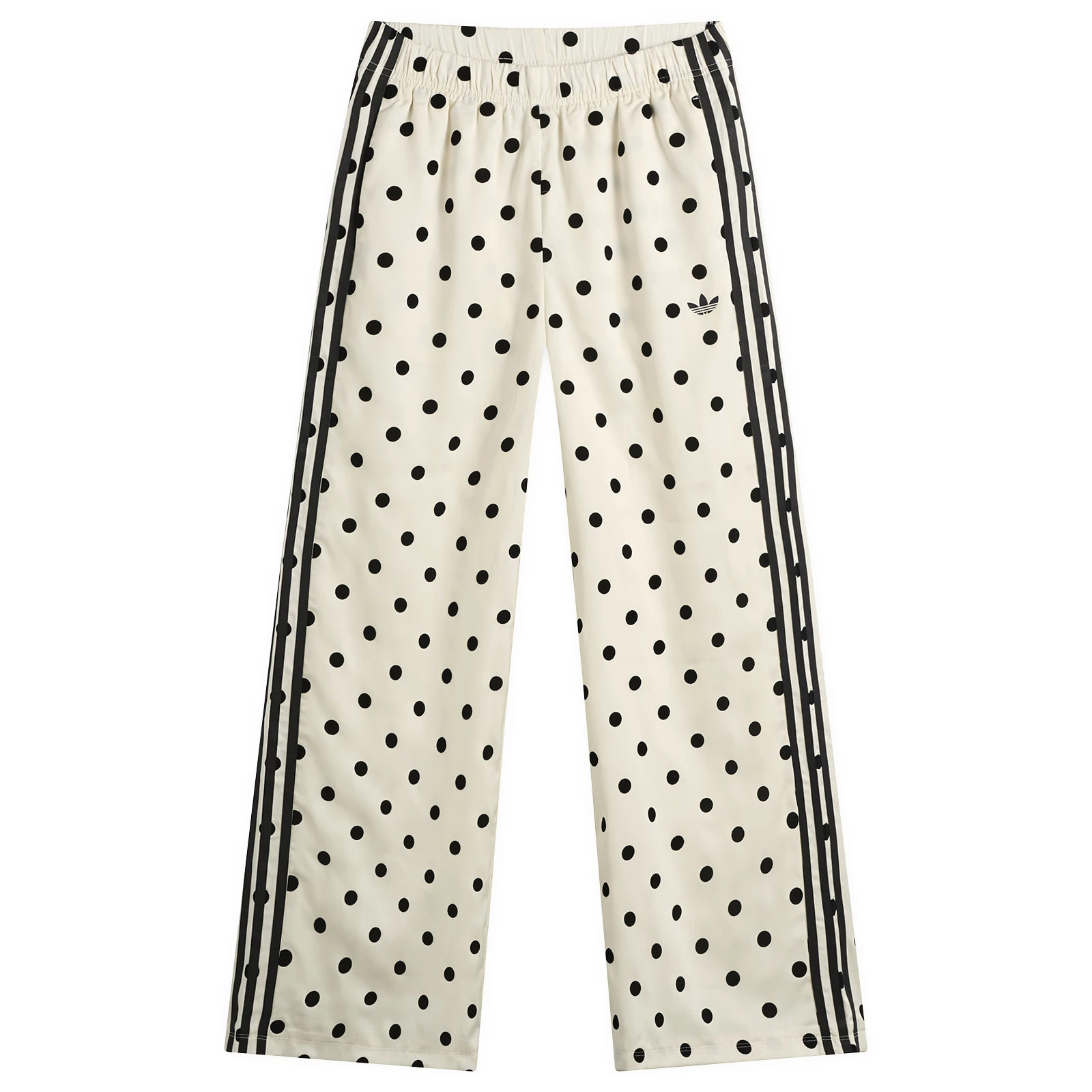 Adidas Women's Polka Dot Firebird Wide Trackpants in Off White, Size Small | END. Clothing