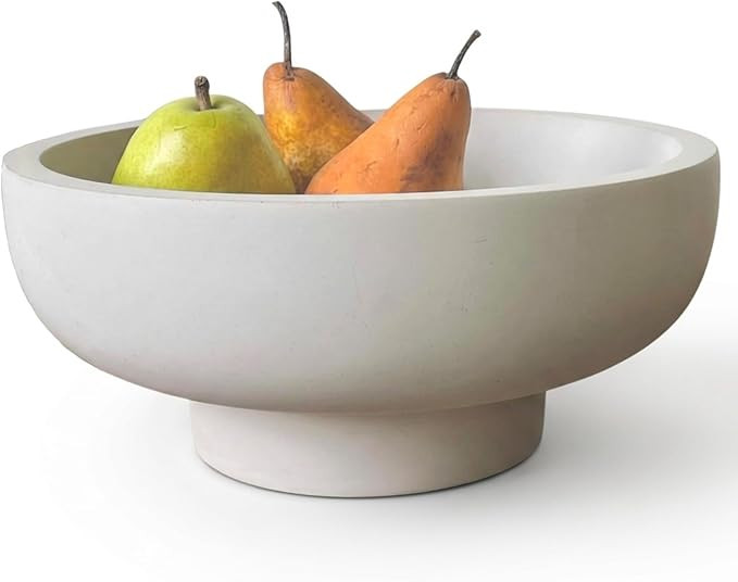 OAKOA Concrete Fruit Bowl for Kitchen Counter - Large Decorative Bowls for Home Decor - Modern Ke... | Amazon (US)