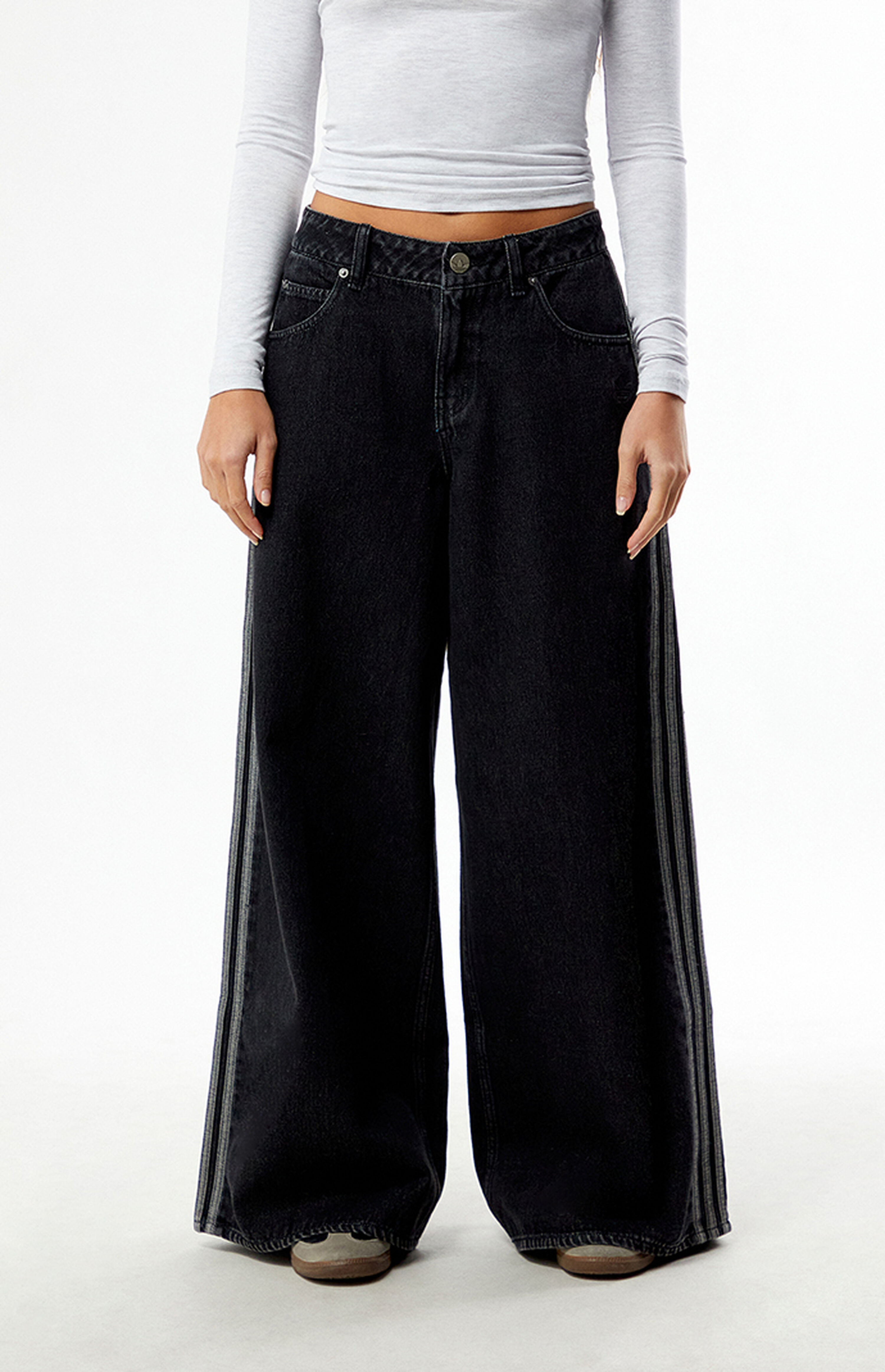adidas Black Firebird Adilenium Denim Track Pants | PacSun