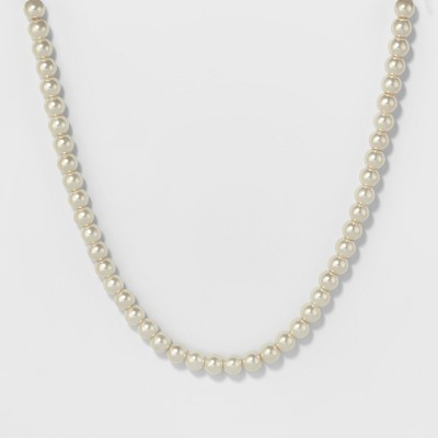 Short Pearl Necklace - A New Day™: Lobster Claw Clasp, 3 Inch Extender, Glass & Plastic Beads | Target