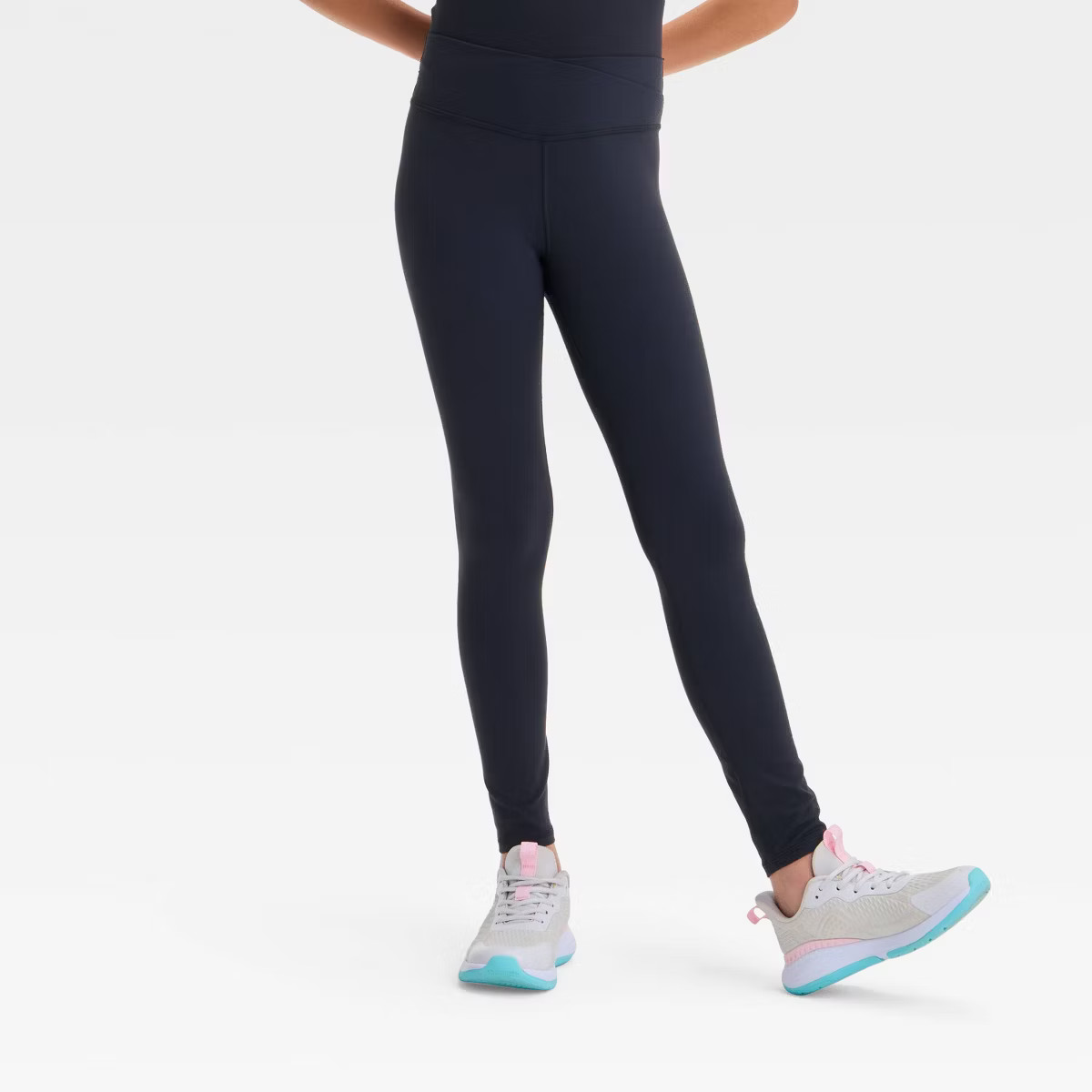 Girls' Everyday Soft Crossover Waistband Leggings - All In Motion™ | Target