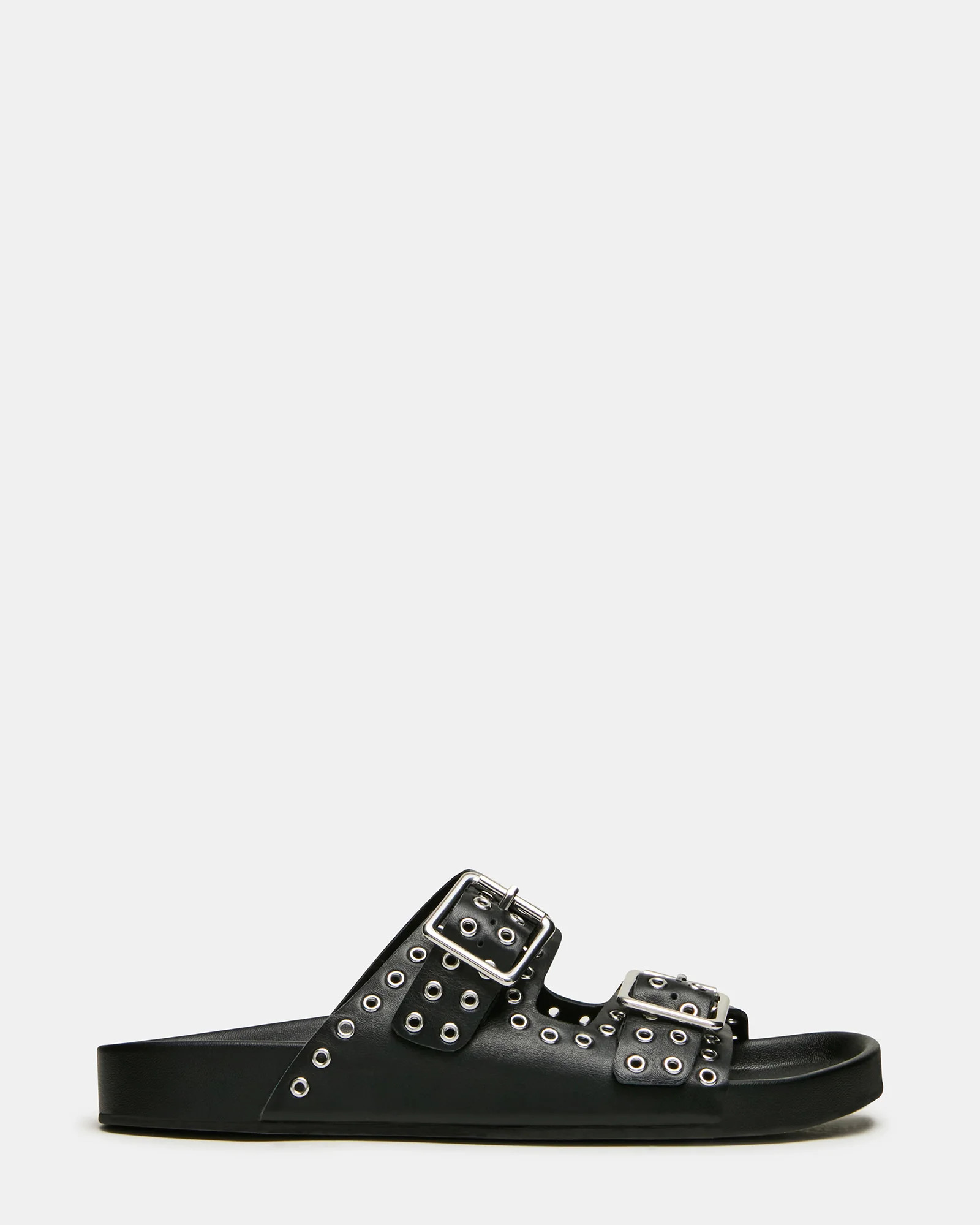 Steve Madden Women's Abott Slide Sandals - Black - Size 5.5 - Leather | Steve Madden (US)