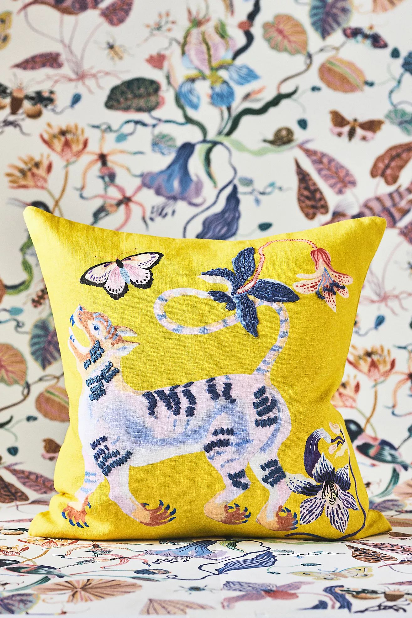 Sarah Gordon Embroidered Pillow | Anthropologie (US)