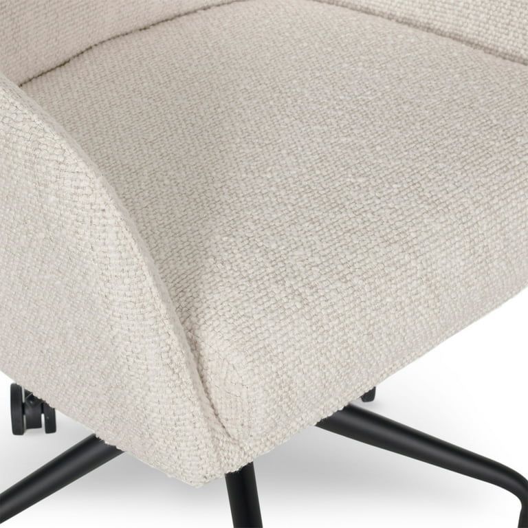 Better Homes & Gardens Juliet Office Chair, Ivory Boucle and Matte Black - Walmart.com | Walmart (US)