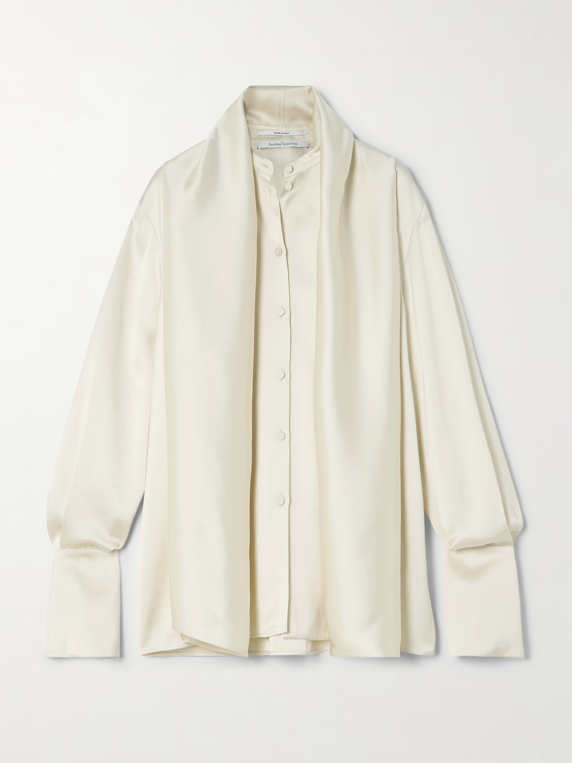 Scarf-effect satin blouse | NET-A-PORTER (UK & EU)