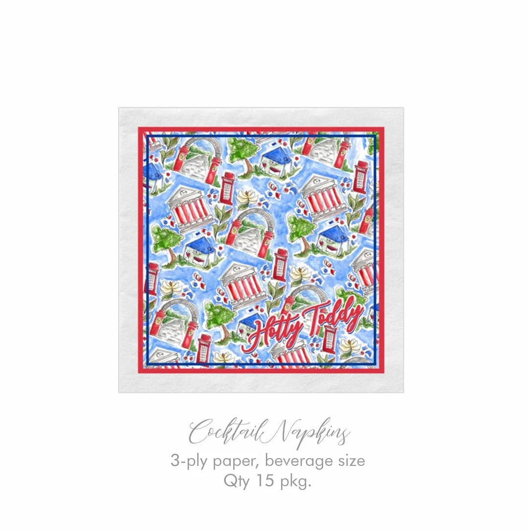 Ole Miss Game Day, Cocktail Napkins, 3 Ply Paper Napkin, Qty 15 Pkg, Game Day Ready, Ole Miss Fan... | Etsy (US)