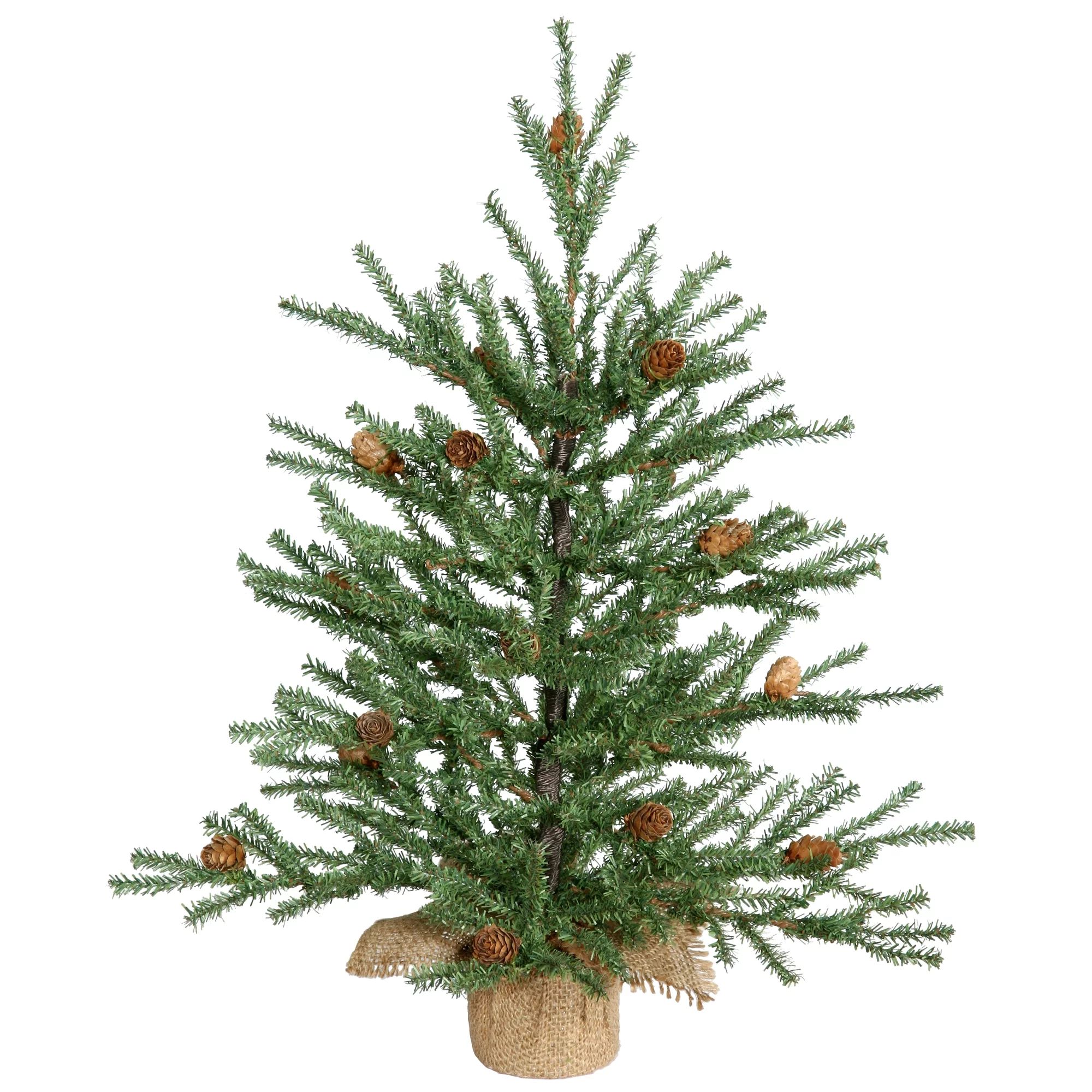 Vickerman 18" Carmel Pine Artificial Christmas Tree, Unlit - Walmart.com | Walmart (US)