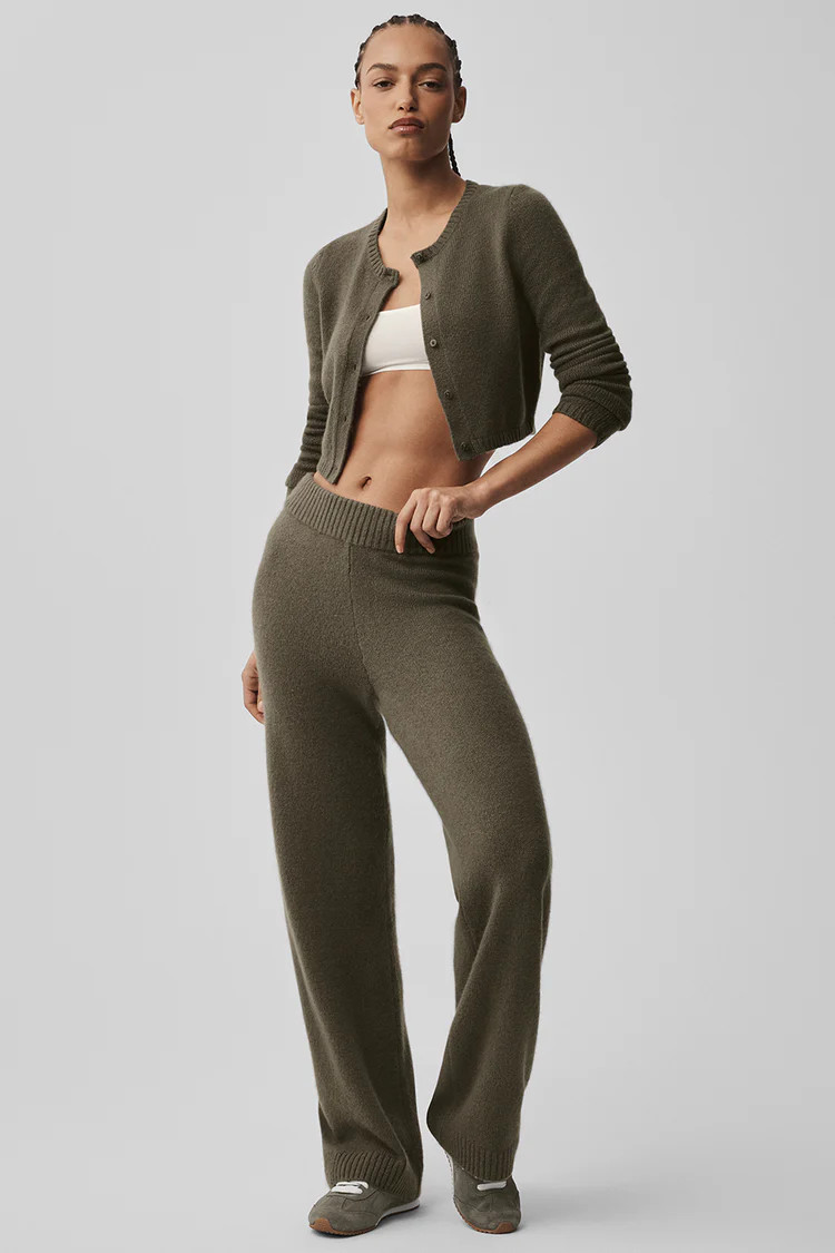 Wool Cashmere New Class Cropped Cardigan | Alo Yoga (US)