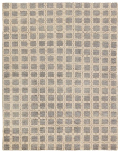Japera Hand Knotted Geometric Gray/Ivory Rug | Scout & Nimble