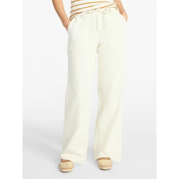 Time and Tru Women's Pull On Wide Leg Jeans, 30" Inseam, Sizes XS-XXXL | Walmart (US)