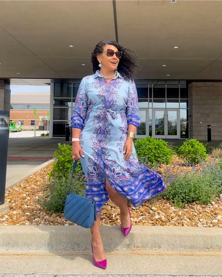 Spring summer vibes is this gorgeous patterned shirt dress perfect for Mother’s Day, Graduations or a wedding guest and even better it’s on sale! Hope you all are having an amazing Sunday! #loftstyle #dresslover #dresslover  #midsizefashion #fashionover40 #over50style 

#LTKmidsize #LTKsalealert #LTKover40