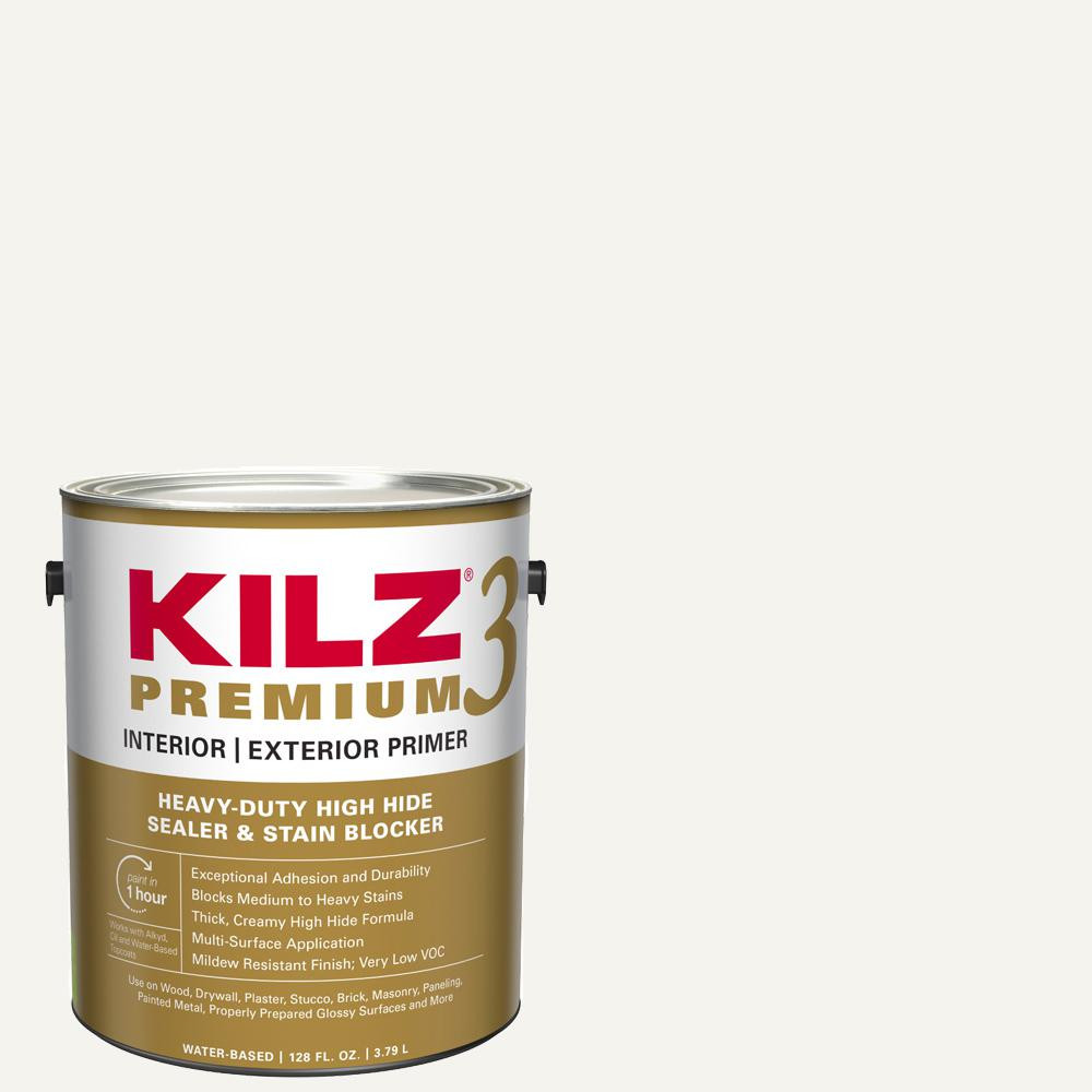 PREMIUM 1 Gal. White Interior/Exterior Primer, Heavy-Duty High Hide Sealer, and Stain Blocker | The Home Depot