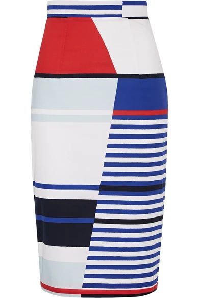 Marina striped stretch-cotton pencil skirt | NET-A-PORTER (US)