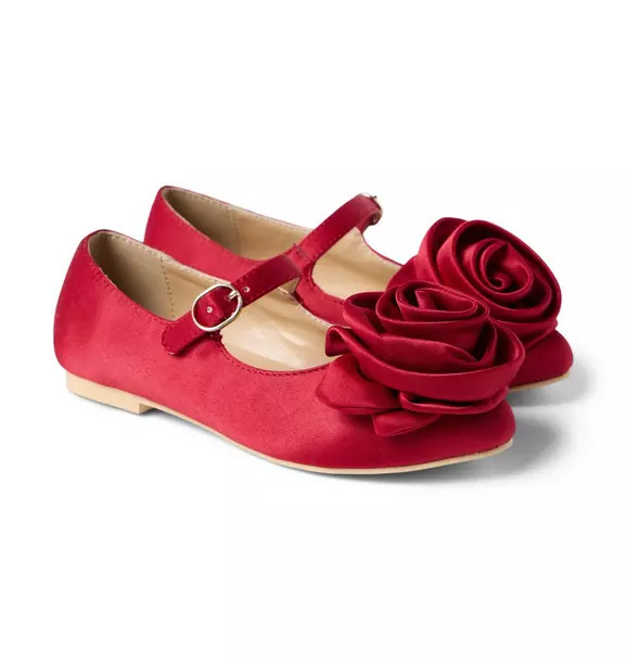 Satin Rosette Ballet Flat | Janie and Jack