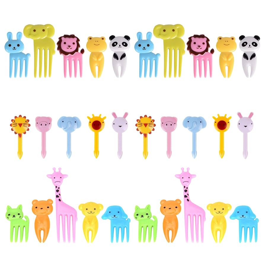 GO FRESH Food Picks For Kids, 30 Pieces Animal Bento Deco Set, Mini Cartoon Toothpick For Baby Sh... | Amazon (US)