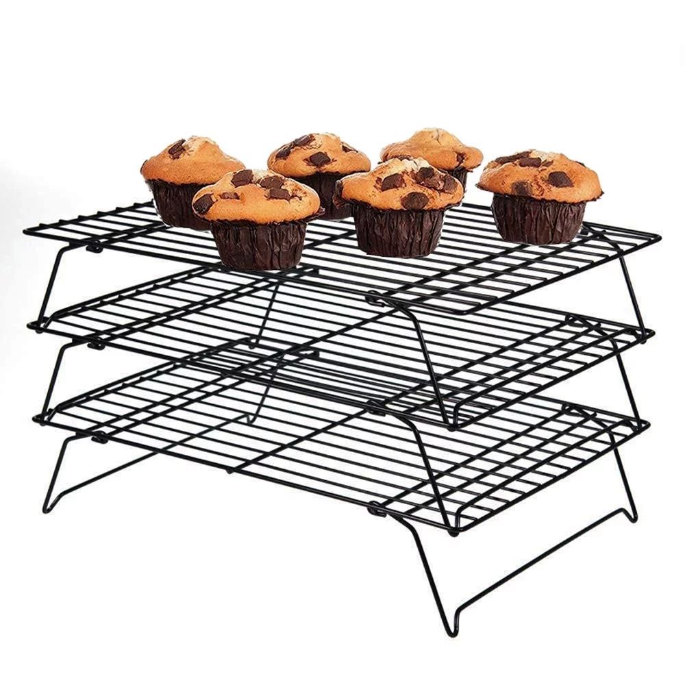 3 Tier Cooling Rack, Stackable Baking Rack Shelf, Kitchen Cookie Cooling Rack Baking Supplies for... | Walmart (US)
