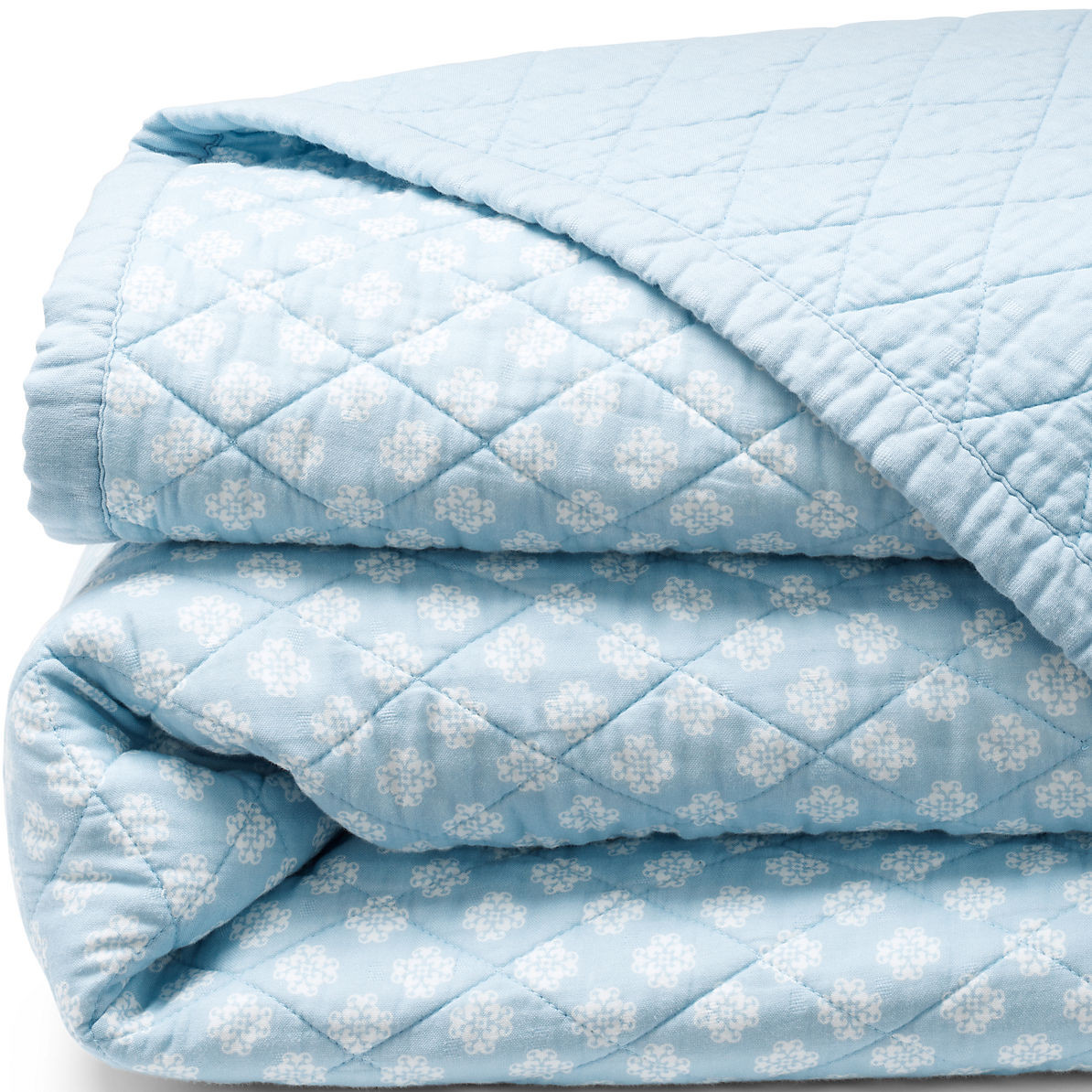 Printed Diamond Double Voile Quilt | Lands' End (US)