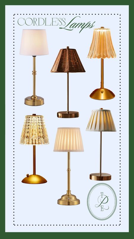 Rounded up six of the prettiest cordless lamps I could find! I tried adding several different price points here  

#LTKhome