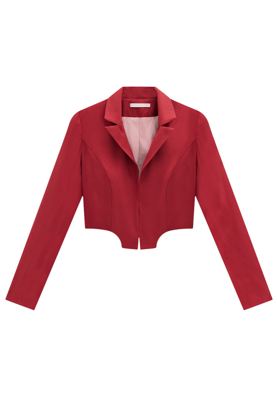 Blazer Cropped com Barra Assimétrica | Lezalez (BR)