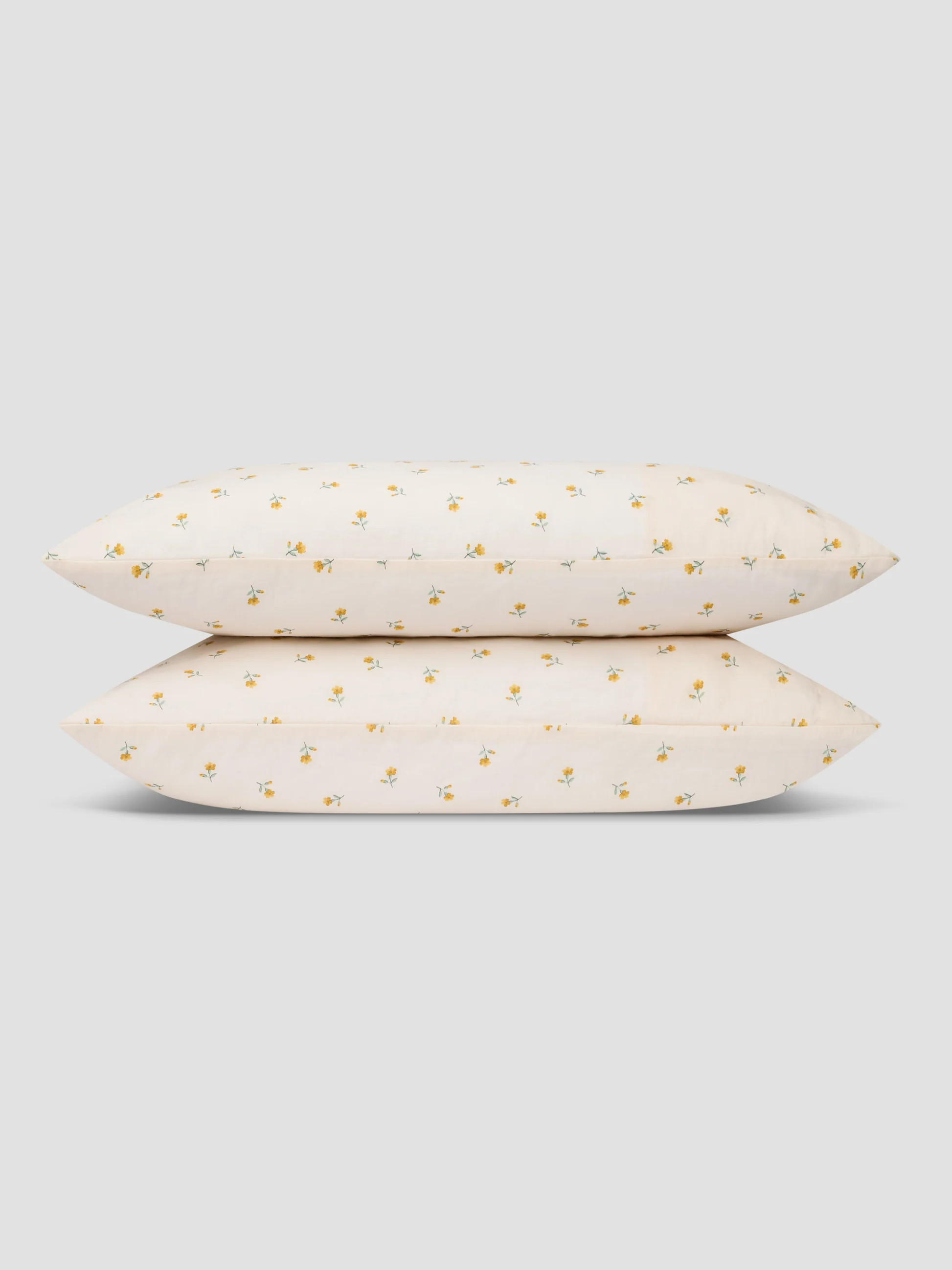 Honey Posy Bud Linen Blend Pillowcases (Pair) | Piglet